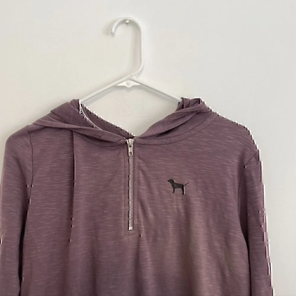 PINK VS VICTORIA'S SECRET Purple 1/4 Zip Lightweight Pullover Hoodie Sweatshirt - Image 4
