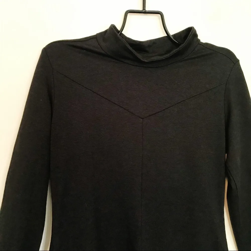 Toad & Co  Horny Toad Black Fernview Long Sleeve Organic Cotton Knit Comfy Dress XS - Image 8