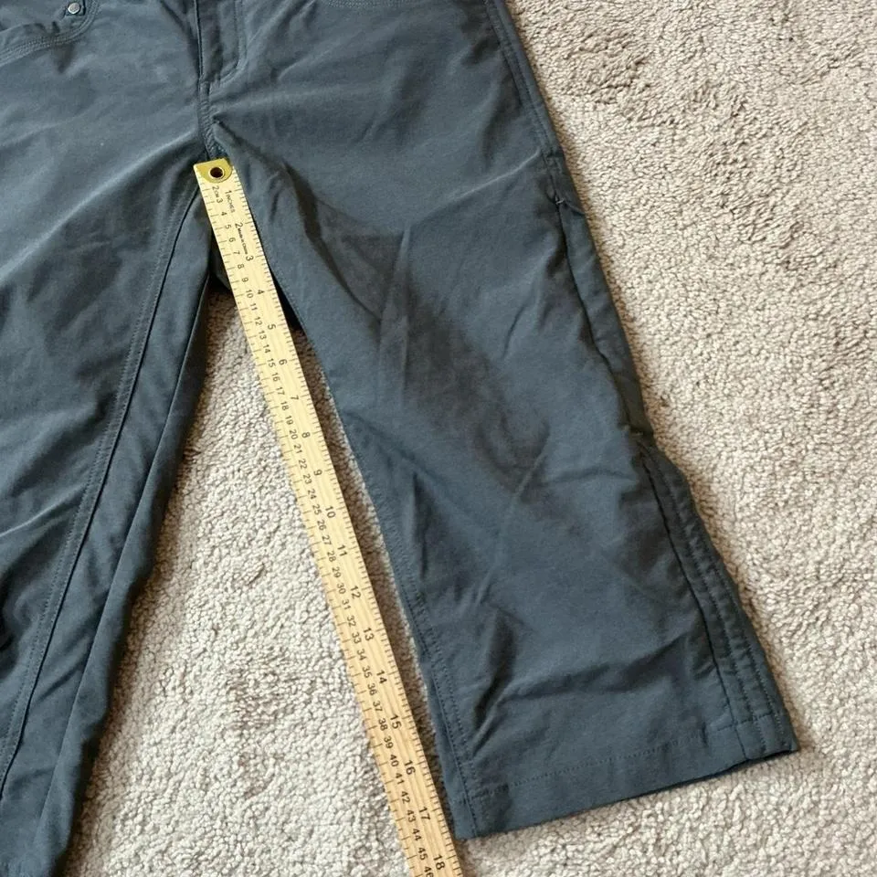 Kuhl Womens Size 4 Capri Pants Gray Outdoor Hiking Zip Pockets Drawstring Hem - Image 3