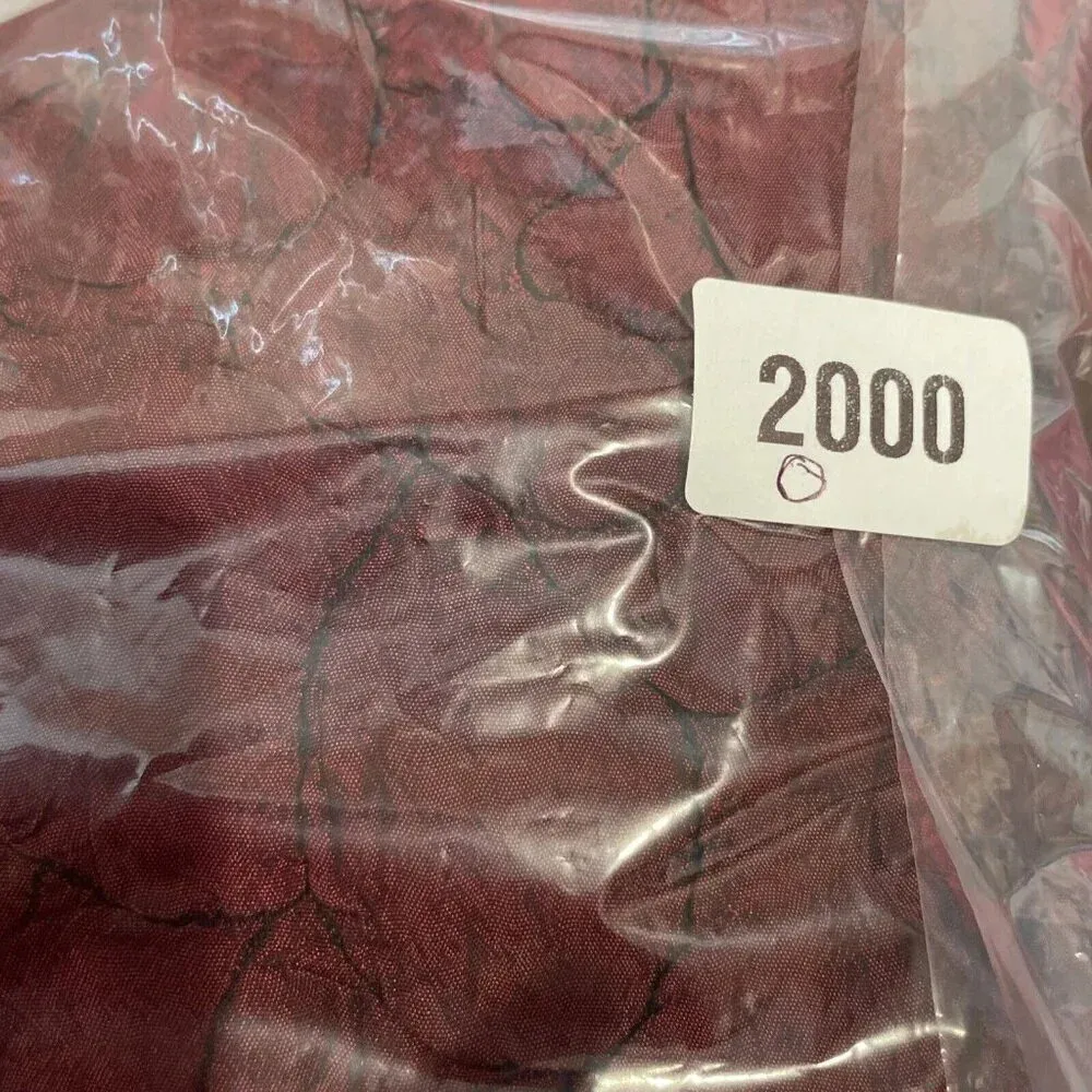 Chicos Women’s 1 US Medium 8 Burgundy Red Black Crinkle‎ Open Jacket Asian Style - Image 6