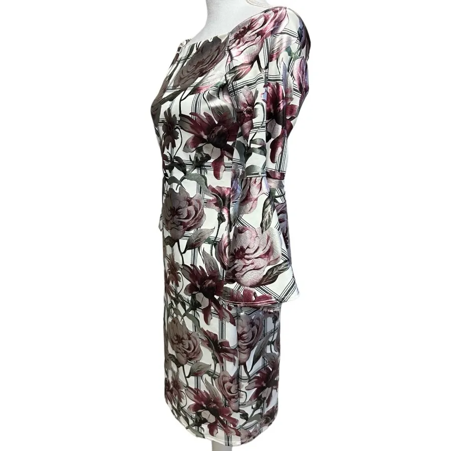 Olivia Matthews On / Off The Shoulder‎ Floral Metallic - Like Dress Size 2 - Image 3