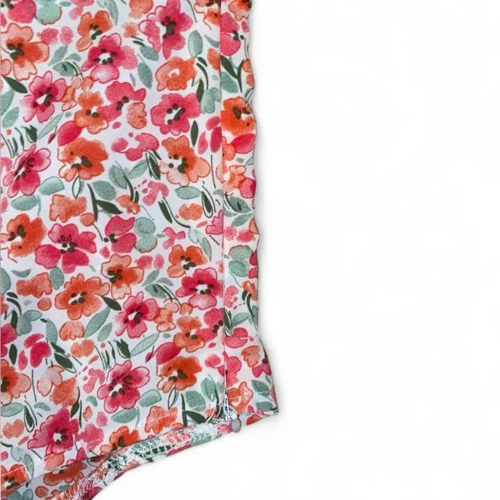 Floral milkmaid style crop top with puffy sleeves - Image 6