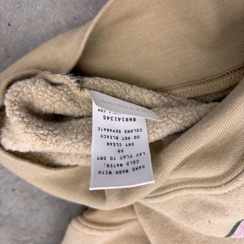 Daydreamer Grateful Dead Skull & Roses Sweatshirt Tan Pink Womens XS - Image 5