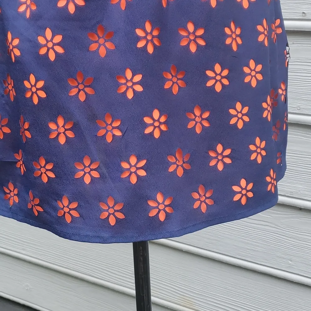 Umgee Floral Eyelet Elastic Waist Mini Skirt - Image 5