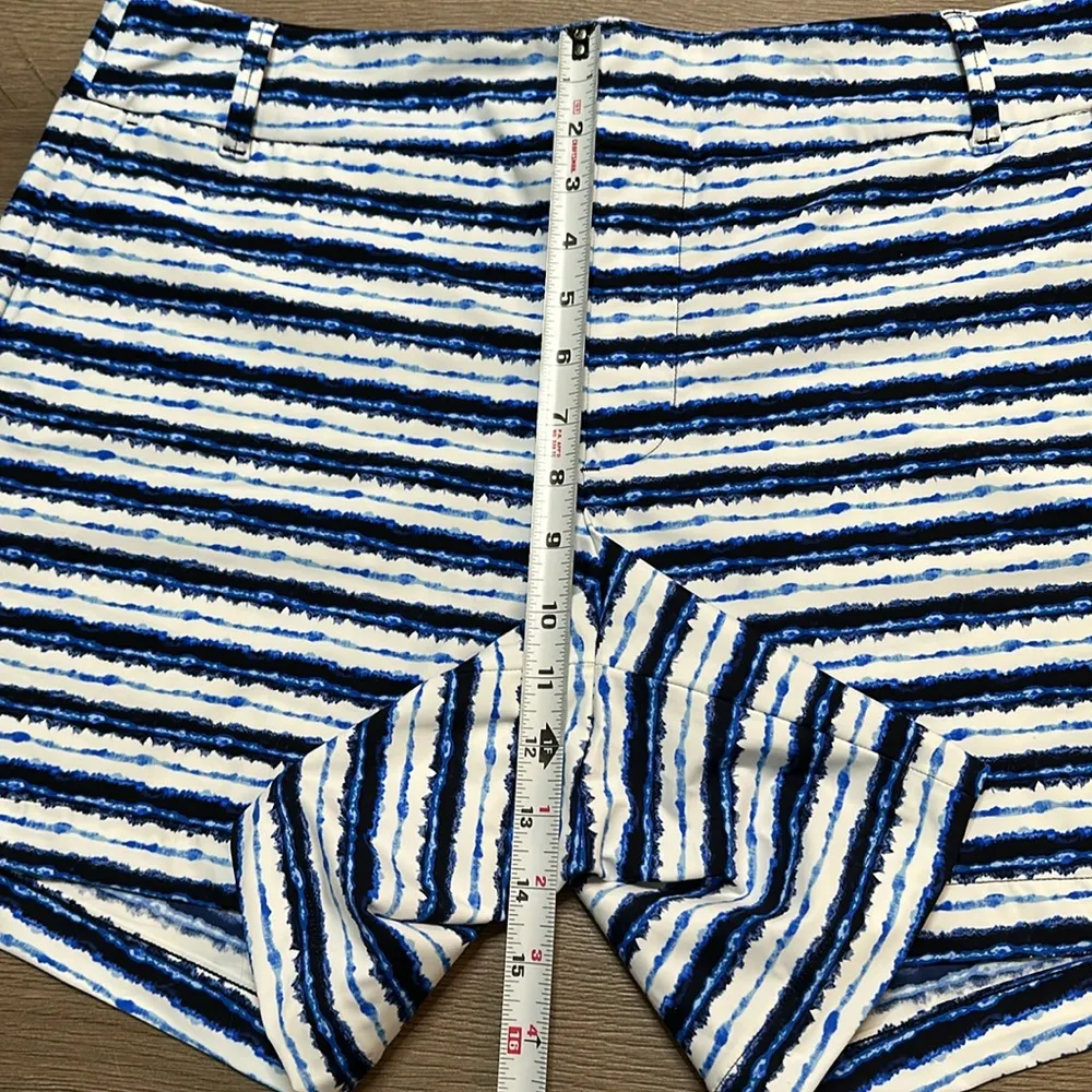 Spanx Sunshine 6" Painted Stripe High Rise Summer Swim Shorts Blue White Size 1X - Image 7