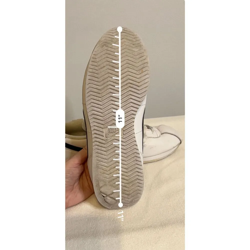 Nike  Classic Cortez Leather Women's Size 9.5 Sneakers White Black - Image 10