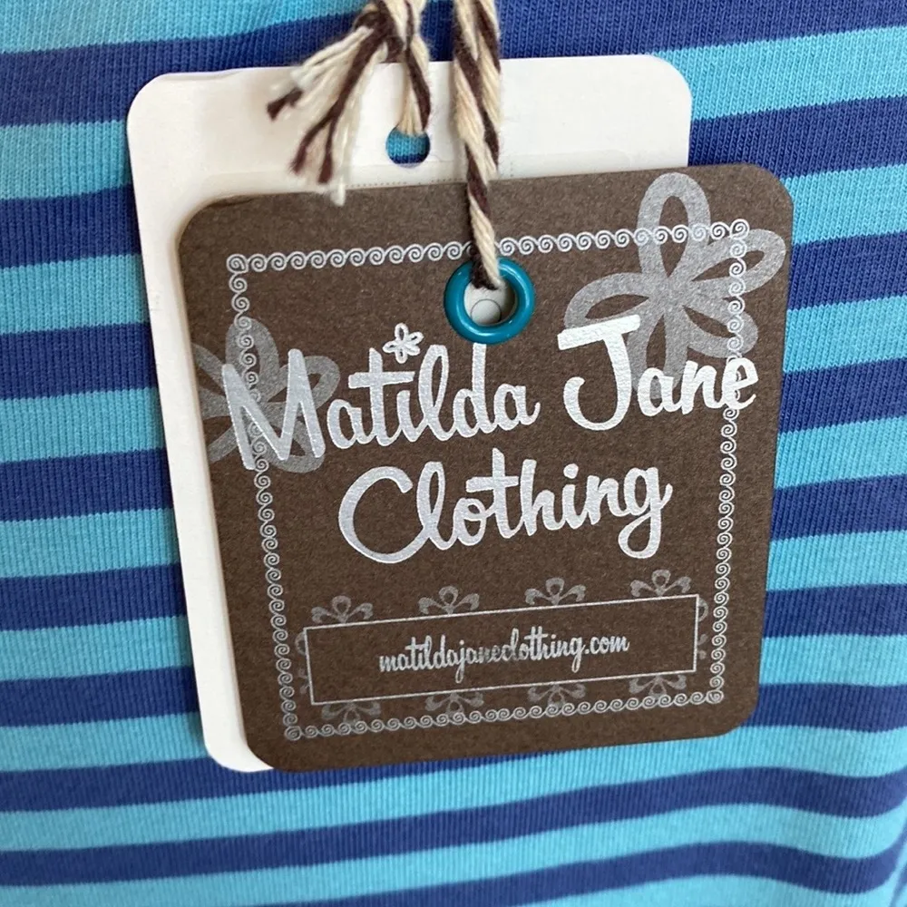Matilda Jane Blue Stripe Walkabout Sidetail Dress - Image 8
