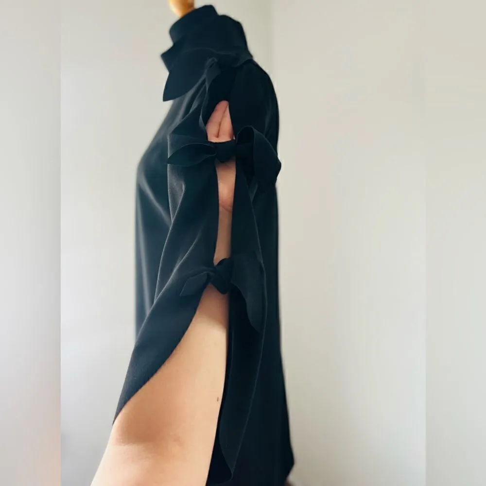 ALEX MARIE GORGEOUS LONG SLEEVE DRESS WITH BOWS DOWN SLEEVE SIZE 2 - Image 6