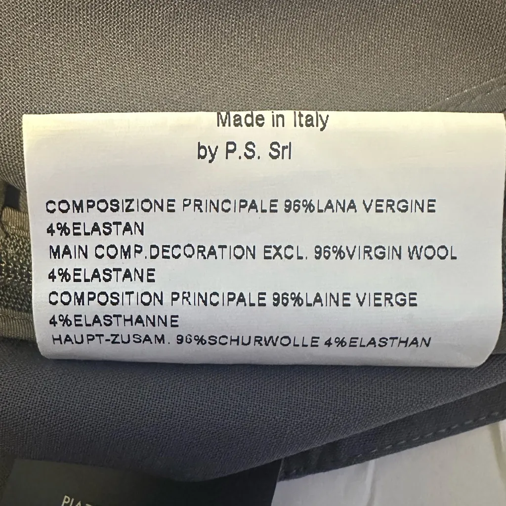 Piazza Sempione Audrey P315 Wool Blend Crop Pants Women IT 50 US 14 - Image 11