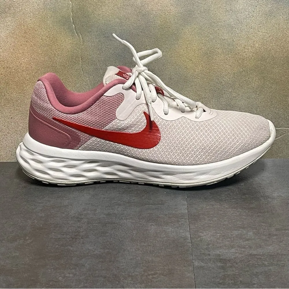 Nike Revolution 6 Next Nature DC3729-601 Women's Soft Pink/Red Sneakers Size 8.5 - Image 8