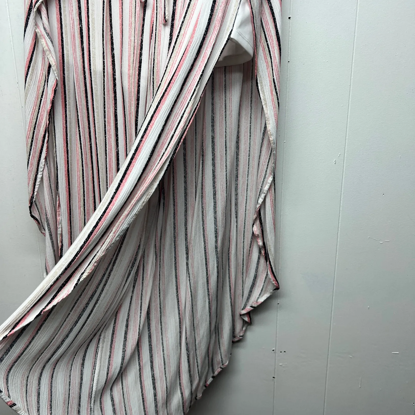 By & By Pants Womens Large Pull On Side Slits Boho Chic Beachy Coquette Festival Pink - Image 6