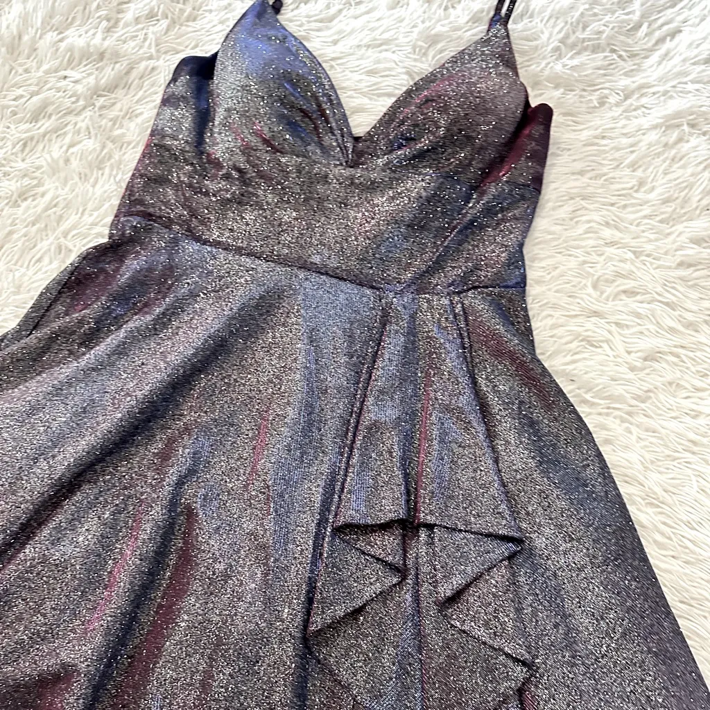 Blondie Nites by Stacy Sklar Glitter Iridescent Mini Dress Size 11 - Image 12