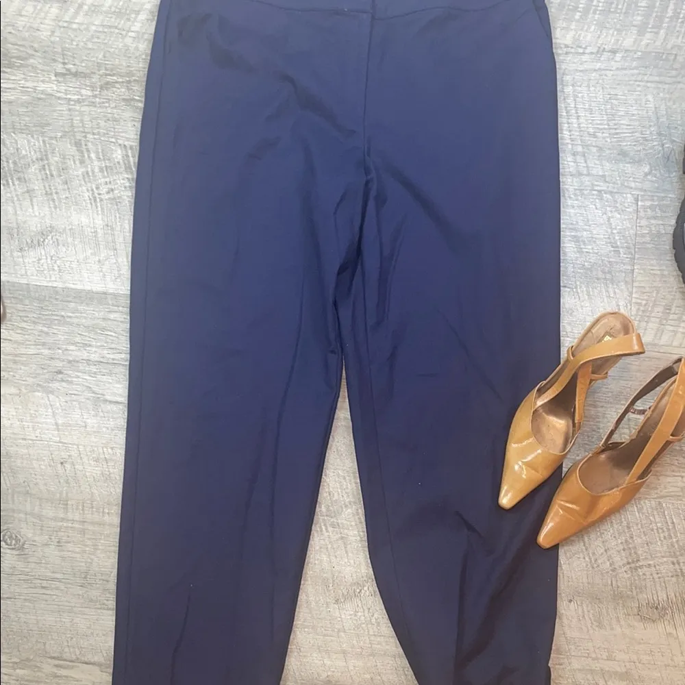 NWOT Retail $495 St. John Navy Blue Old Money  Straight Leg Pants - Image 2