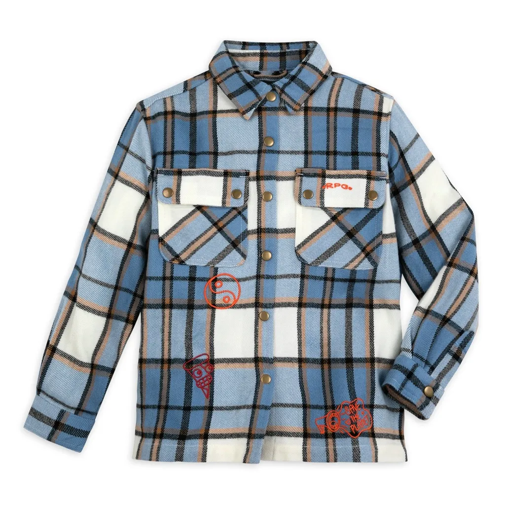 NEW Disney Parks Pixar Turning Red PANDAMONIUM Plaid Flannel Shirt - Image 3