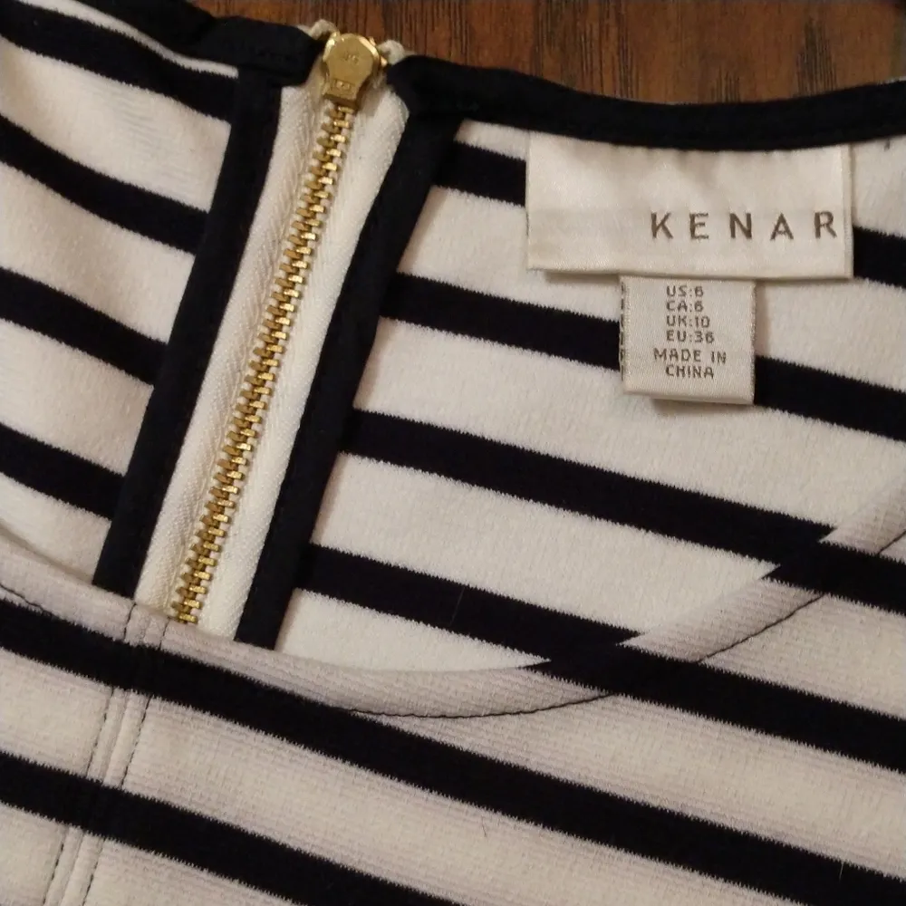 Kenar Navy and White Striped Sleeveless Dress - Image 5