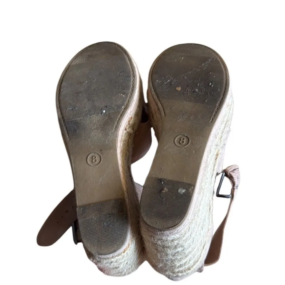 Target Blush Pink Espadrille Wedge Sandals 8 - Image 4