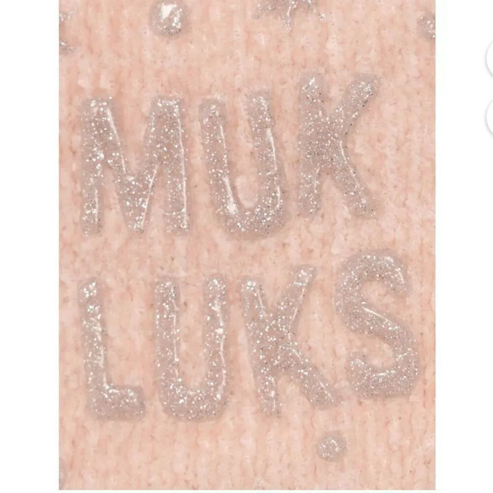 Muk Luks Fuzzy Chenille Plush Cabin Socks, 2 Pack, Size S / M, New with Tag Pink - Image 4