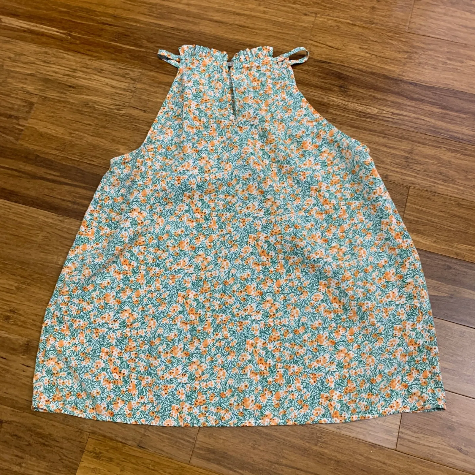 Staccato Floral Print Halter Top Sleeveless Blouse Size Small‎ Womens Summer - Image 3