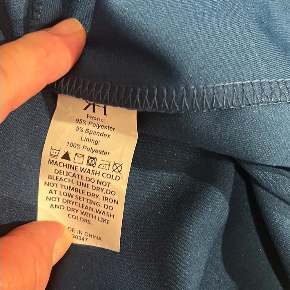 NWT RIHOAS Teal Blue Sleeveless Fit & Flare Mini Dress Size XS - Image 6