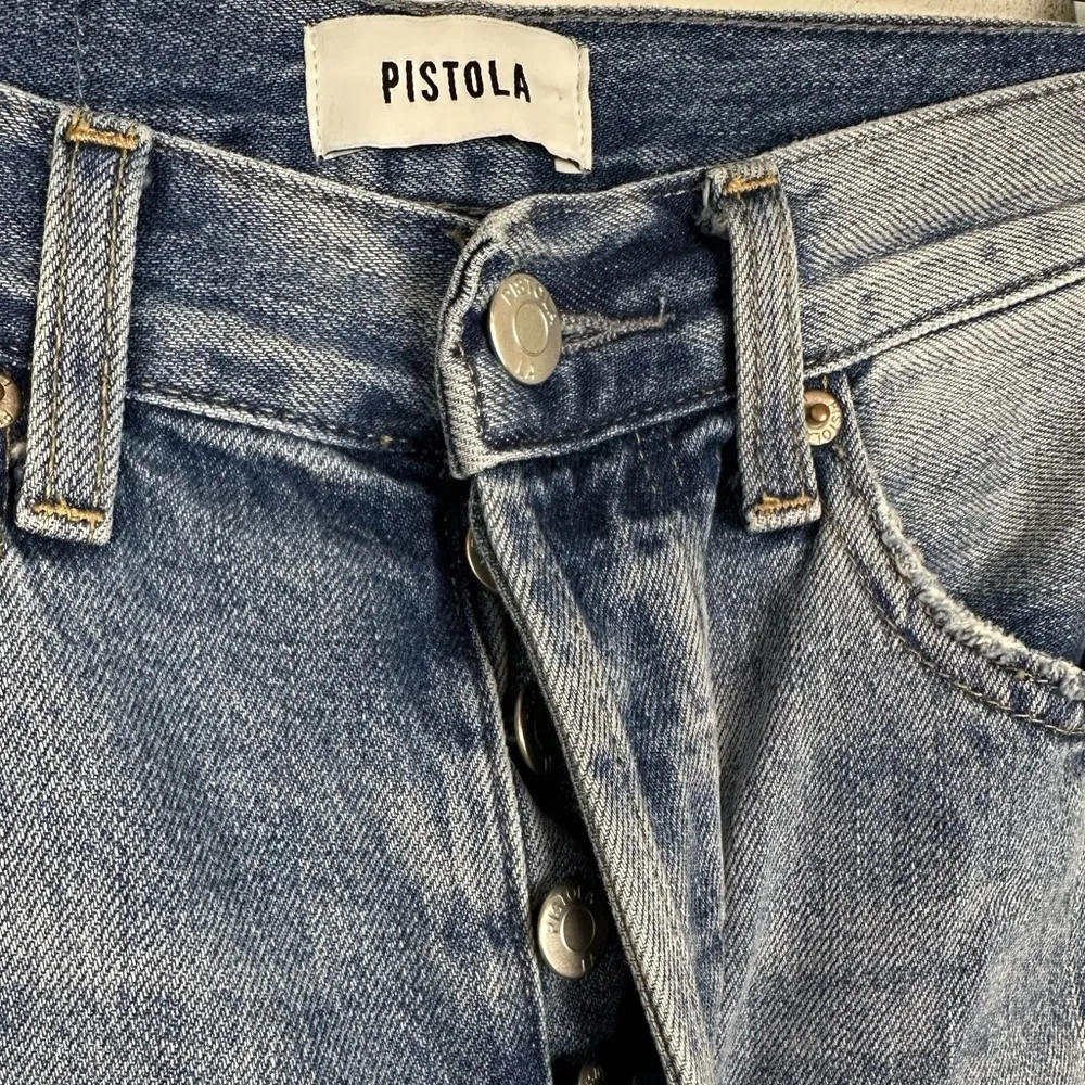 Pistola Charlie High Rise Reconstructed Hem Straight Jeans Women’s Sz 26 - Image 2