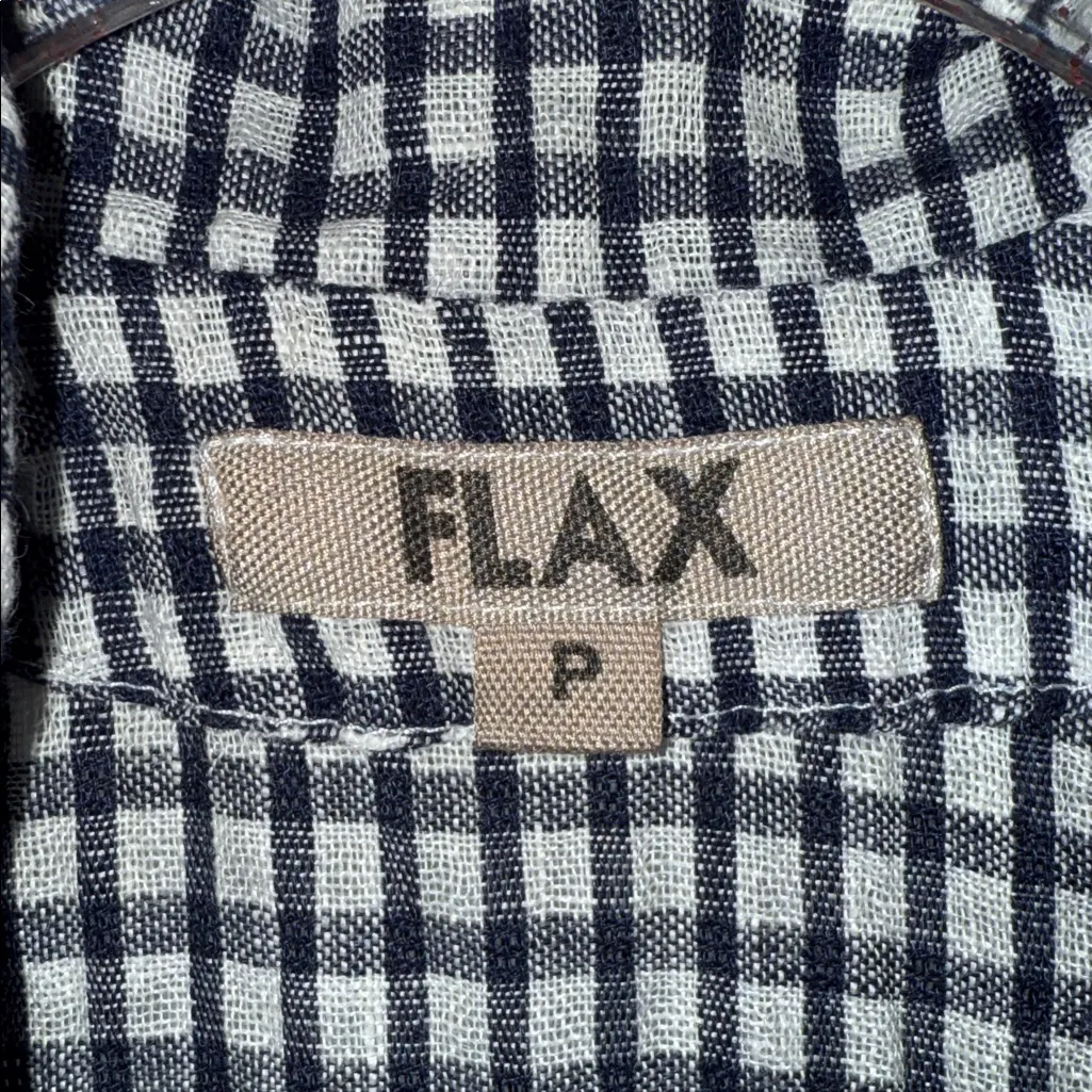 Flax  Navy and White Gingham Midi Dress - Image 2