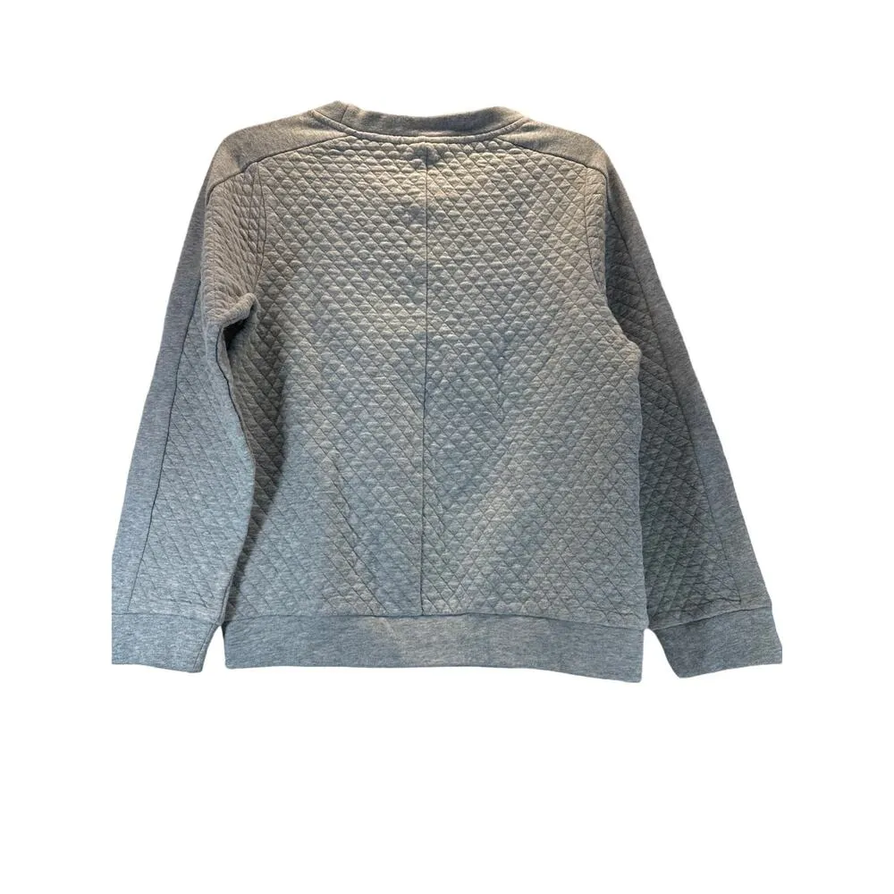 FSU NOLES Sweatshirt Quilted Front Pockets Embroidered Women Small Gray - Image 4