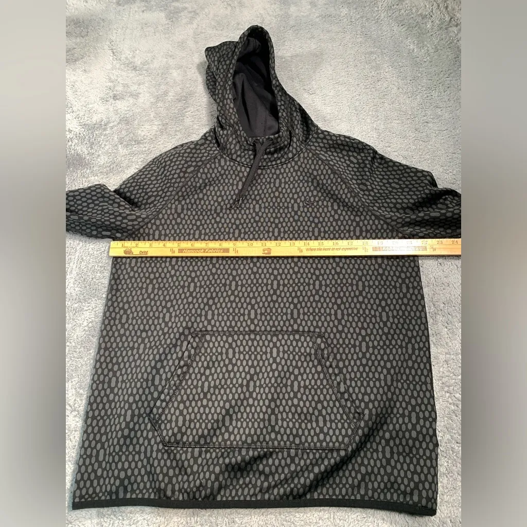 Nike thermafit Black Patterned Hoodie large - Image 11