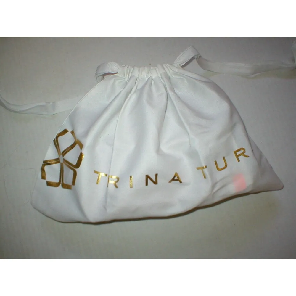 New NWT Trina Turk Designer Handbag Red Purple Tan Leather Flap Silver Womens - Image 10