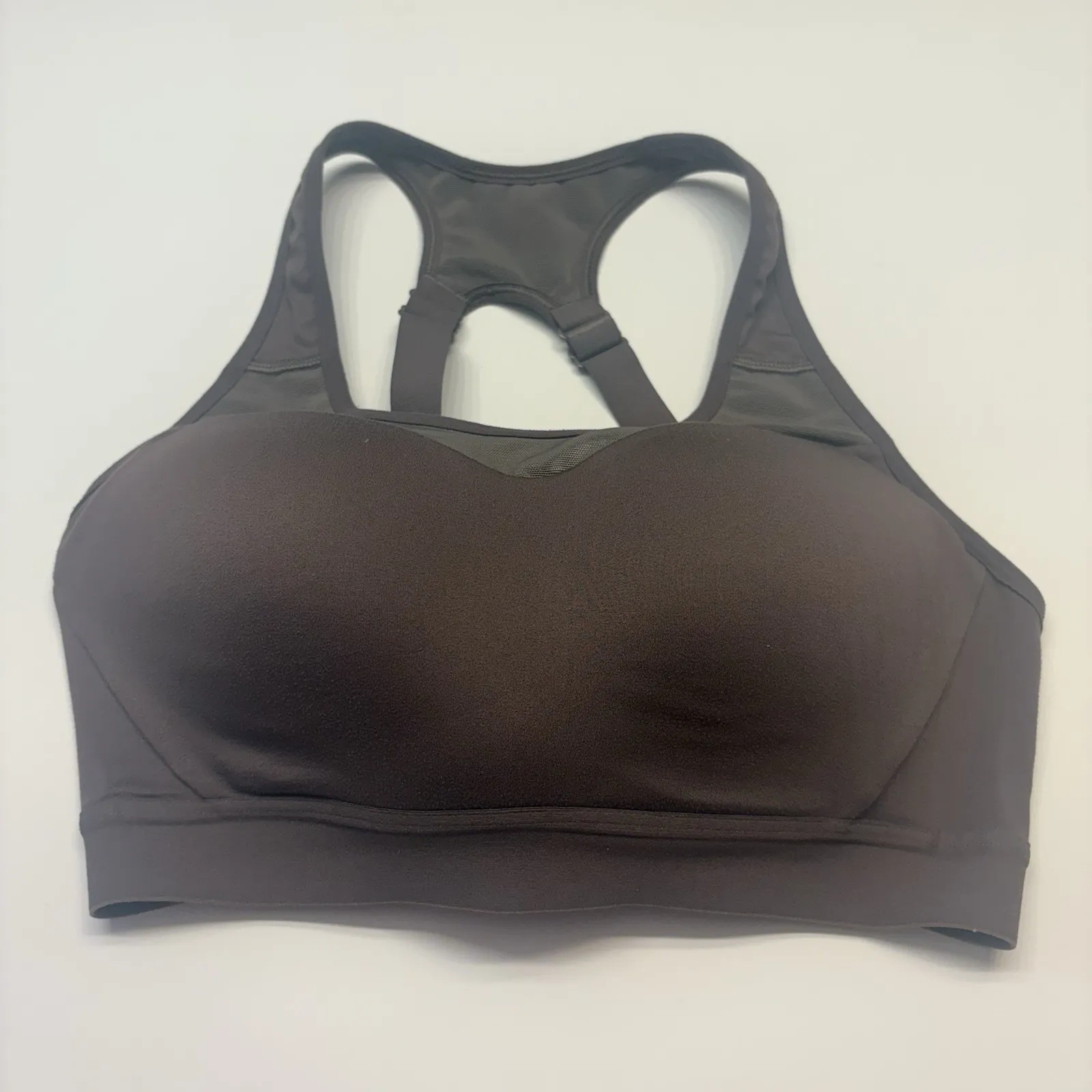 Gymshark Open Back Racerback‎ High Impact Sports Bra Womens Size Small Brown - Image 5