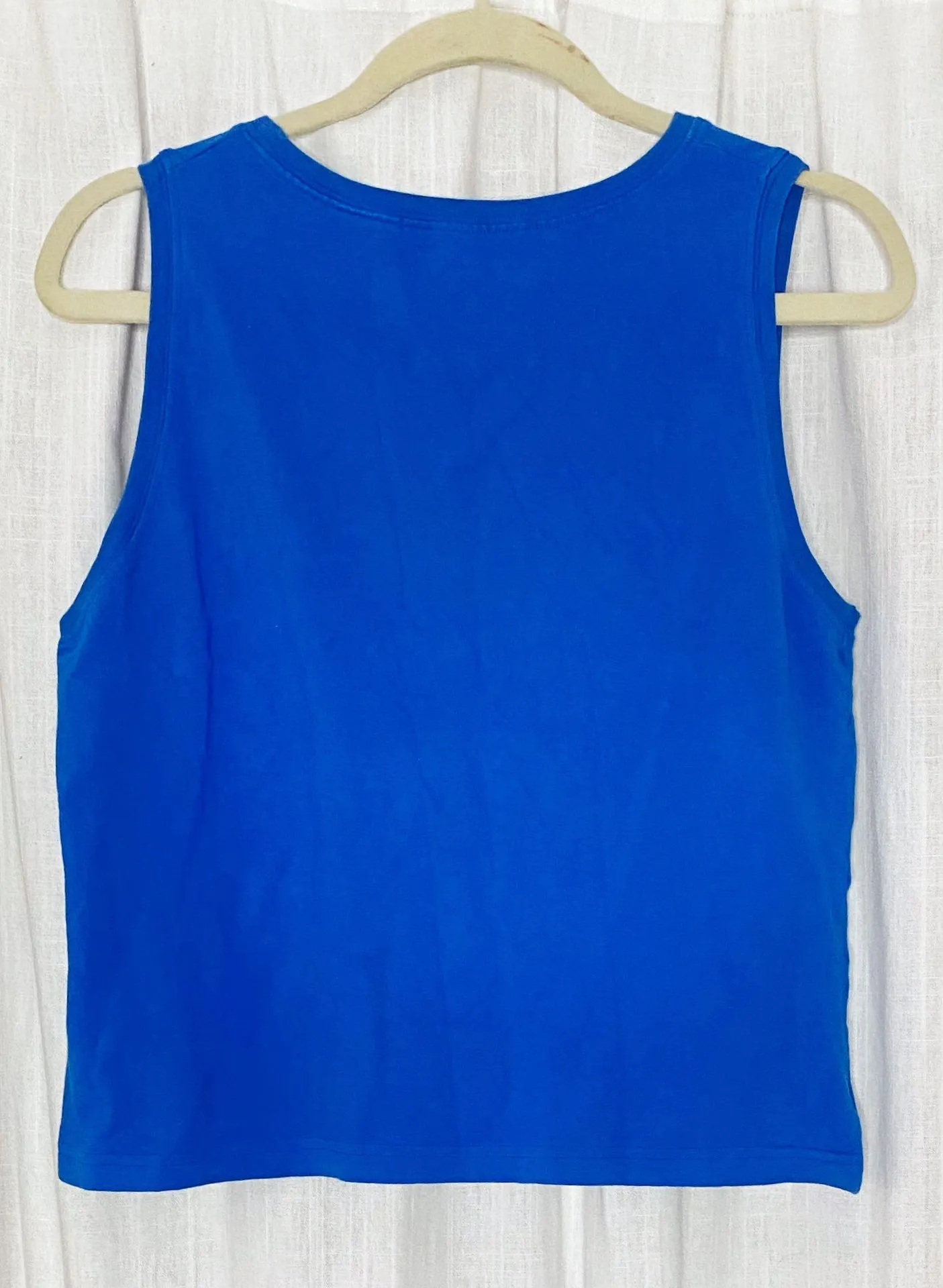 Danskin Blue Cropped Workout Tank Top - Image 2