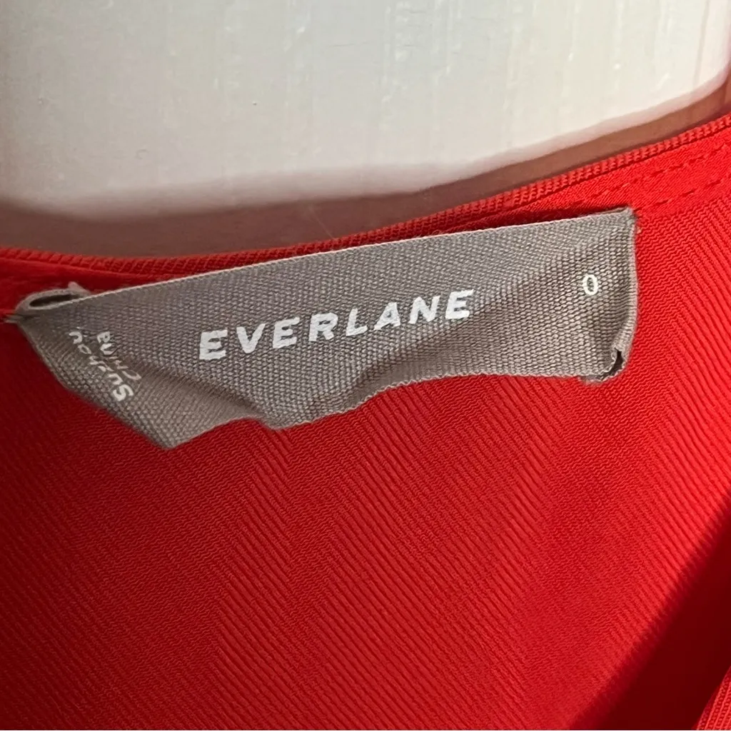 Everlane Orange Japanese GoWeave Tank Wrap Dress Sz 0 - Image 6