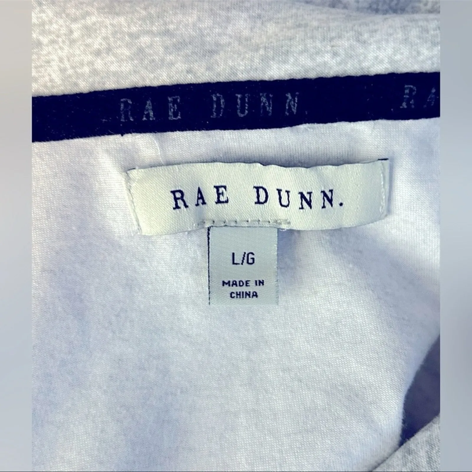 Rae Dunn Dream Heather Gray Long Sleeve Button Front Pajama Shirt Size Large - Image 9