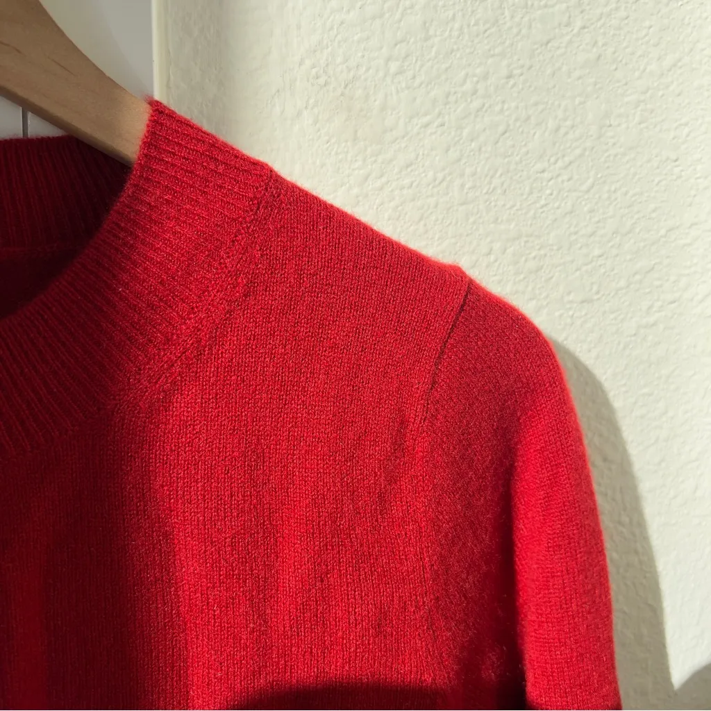 NWT Reformation Dana Cashmere Crewneck Sweater in Crimson Red - Image 5