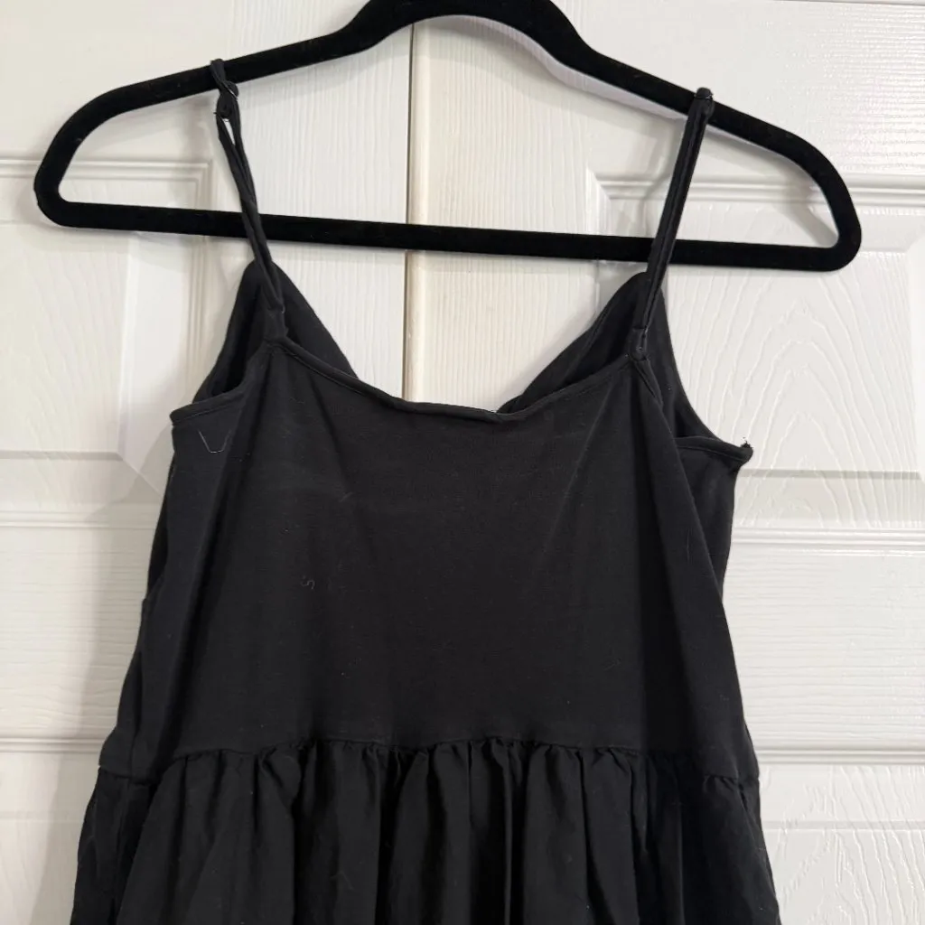 A NEW DAY Cotton & Knit Cut Out Sundress Midi Dress Size Medium Black - Image 11