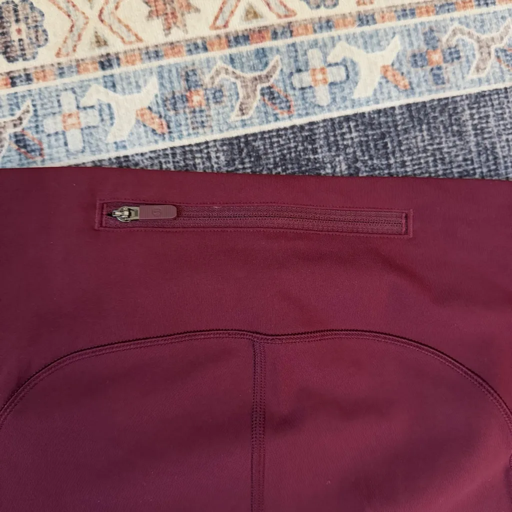 Lululemon Speed Up Leggings Burgundy 28” Inseam Women’s Size 2 - Image 5