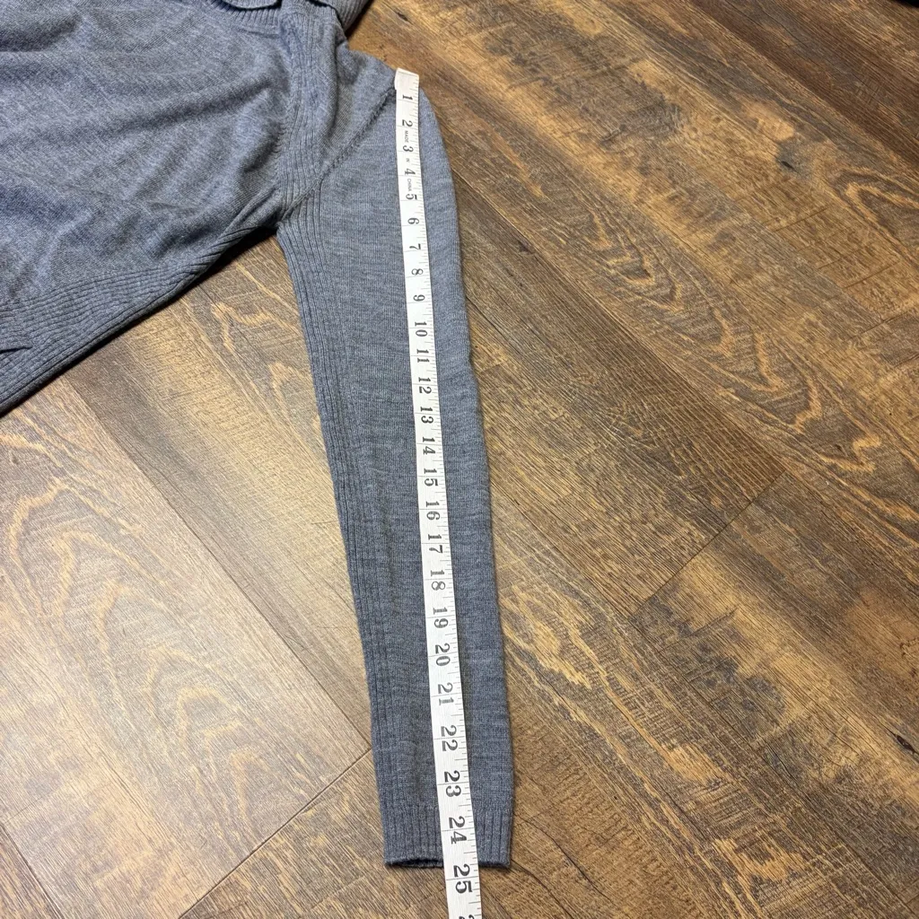 Lululemon Sweat & Savasana Sweater Heathered Medium Grey Merino Wool Women 10/12 - Image 8