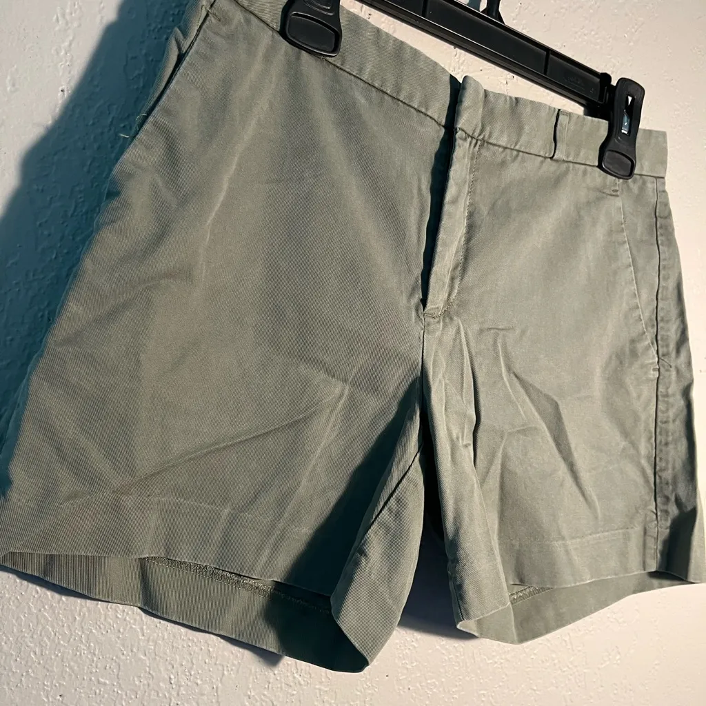 Banana Republic High Waist Green Shorts SZ 4 Bermuda Cargo Relaxed Stretch - Image 5