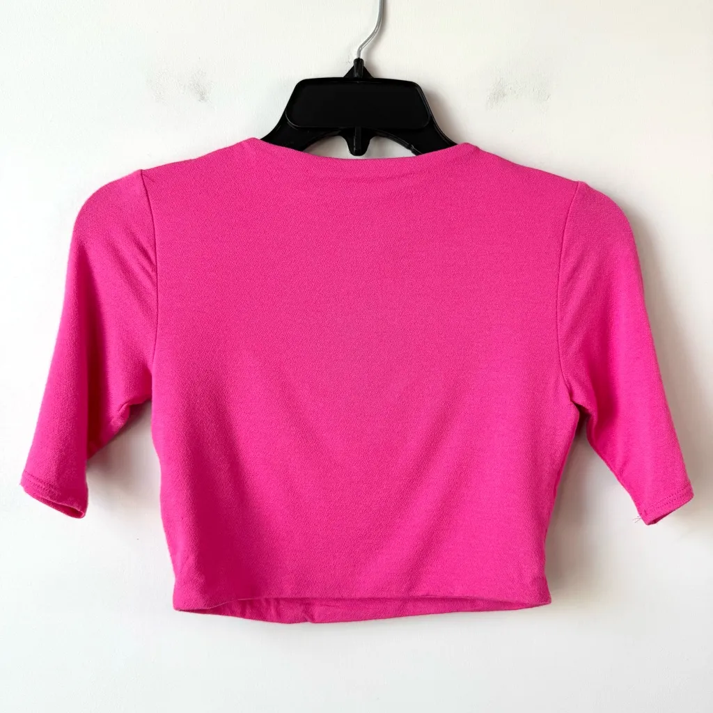 Naked Wardrobe Cropped‎ Short Sleeve Top Pink S - Image 5