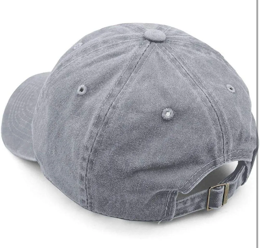 Women’s Gray Camping Hair Don't Care Baseball Cap, One Size - Image 3