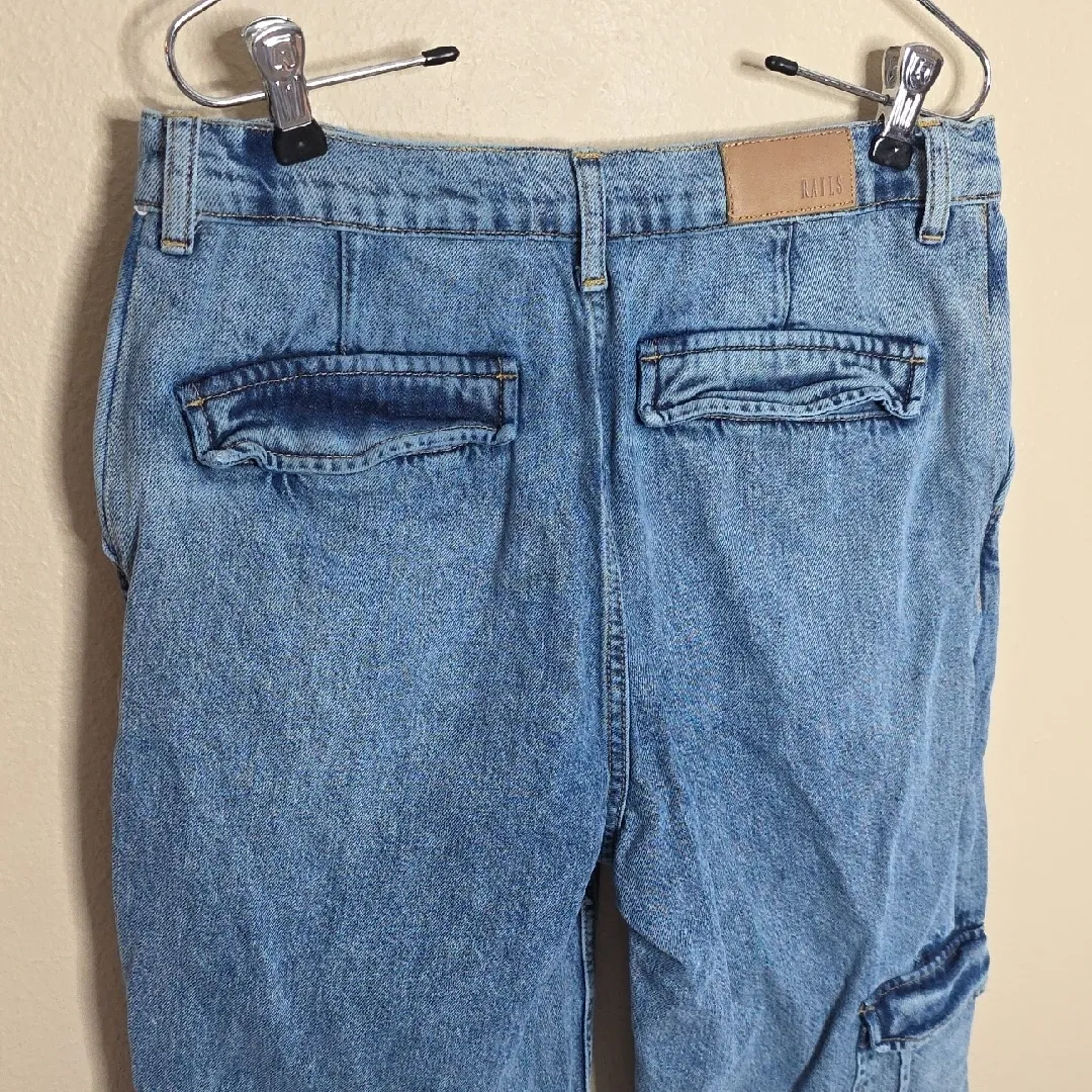 Rails Jeans Speedway Cargo 90s Y2K Boyfriend Baggy Denim Womens Size 31 - Image 6