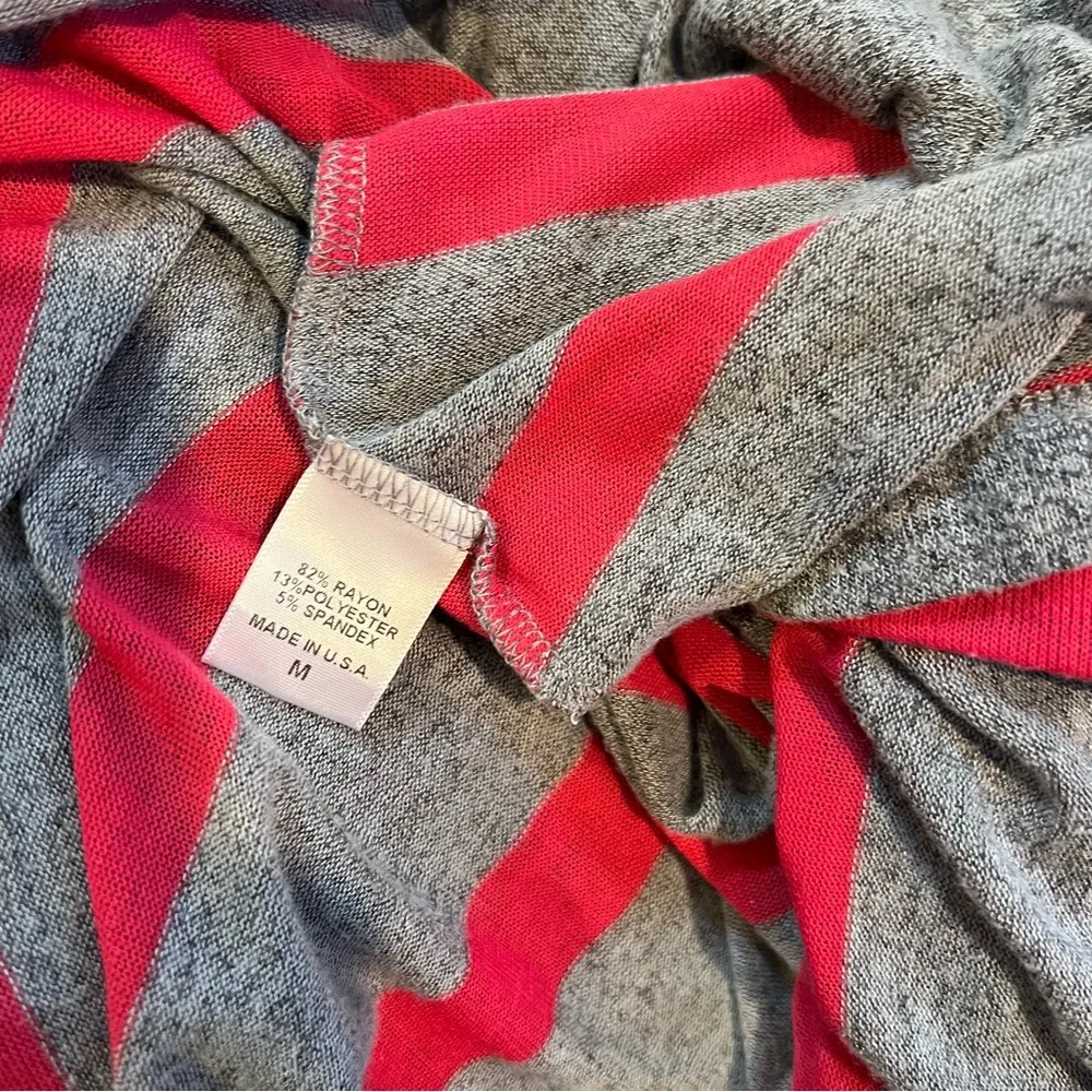 MOD LUSIVE cardigan gray pink open front pockets size medium - Image 8