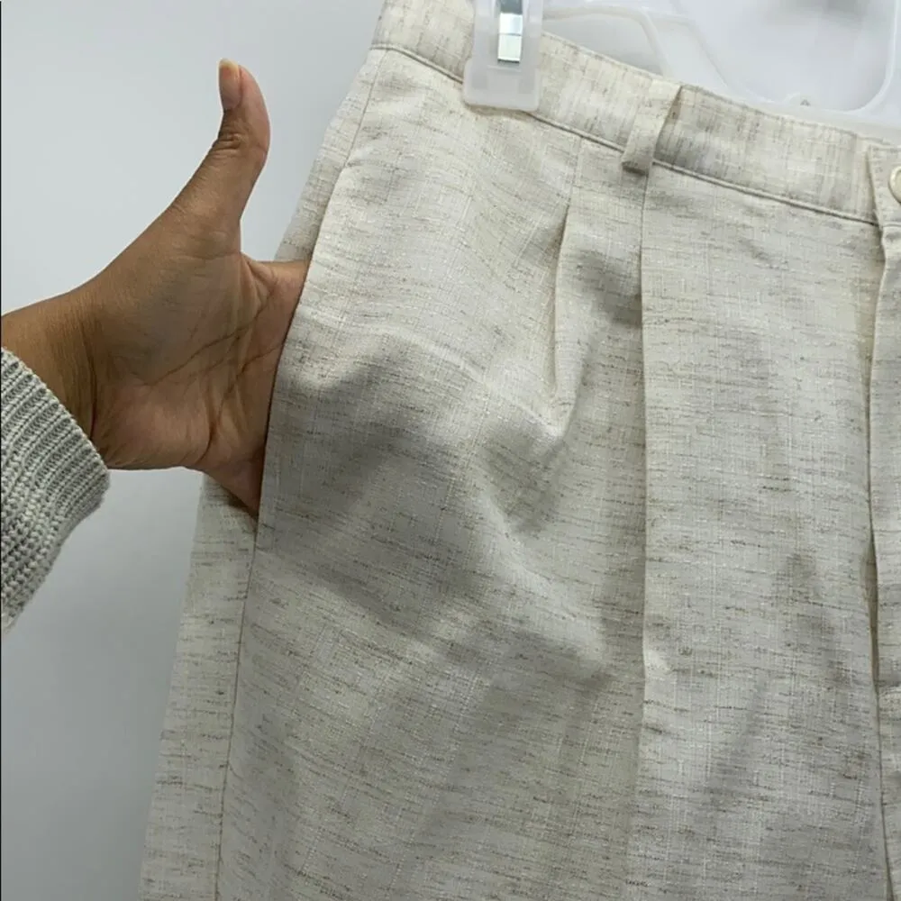 BRIGGS high waisted pleated front shorts summer preppy coastal grandma - Image 2