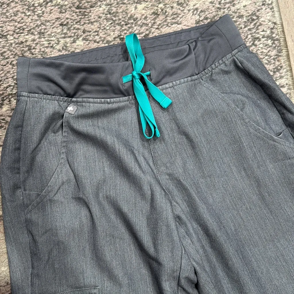 Figs Women’s Petite Graphite Silver Grey Zamora Jogger Scrub Pants XXS - Image 2