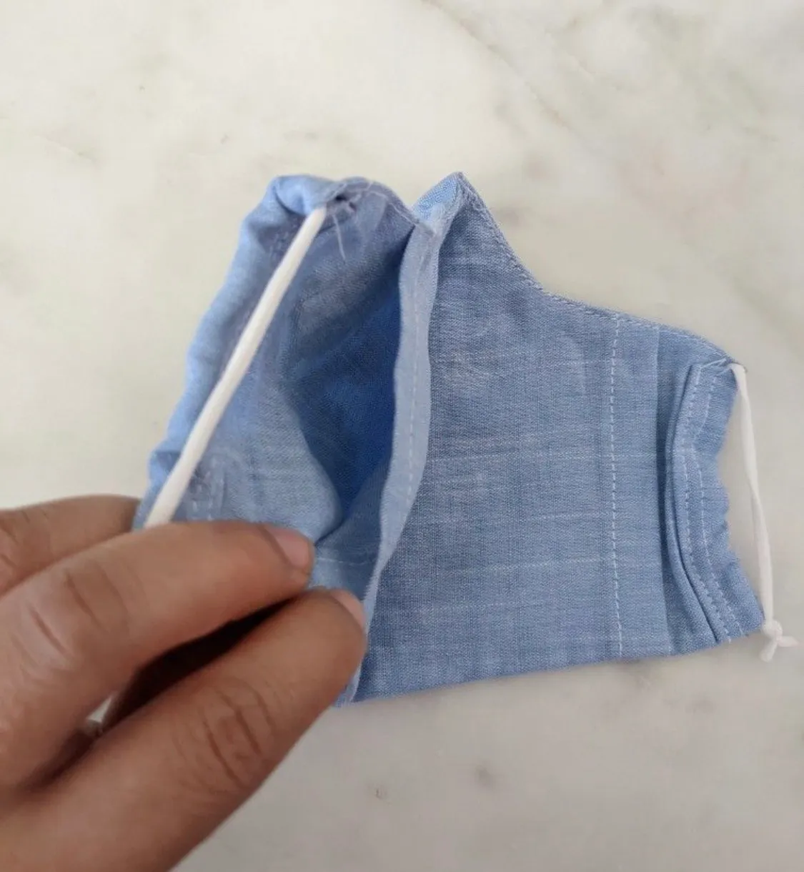 Floral Handmade Embroidered Pocket Filter Face Mask Multi - Image 4