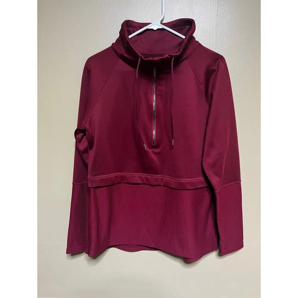 Avia Size Medium Fleece Lined Quarter Zip Pullover - Image 2