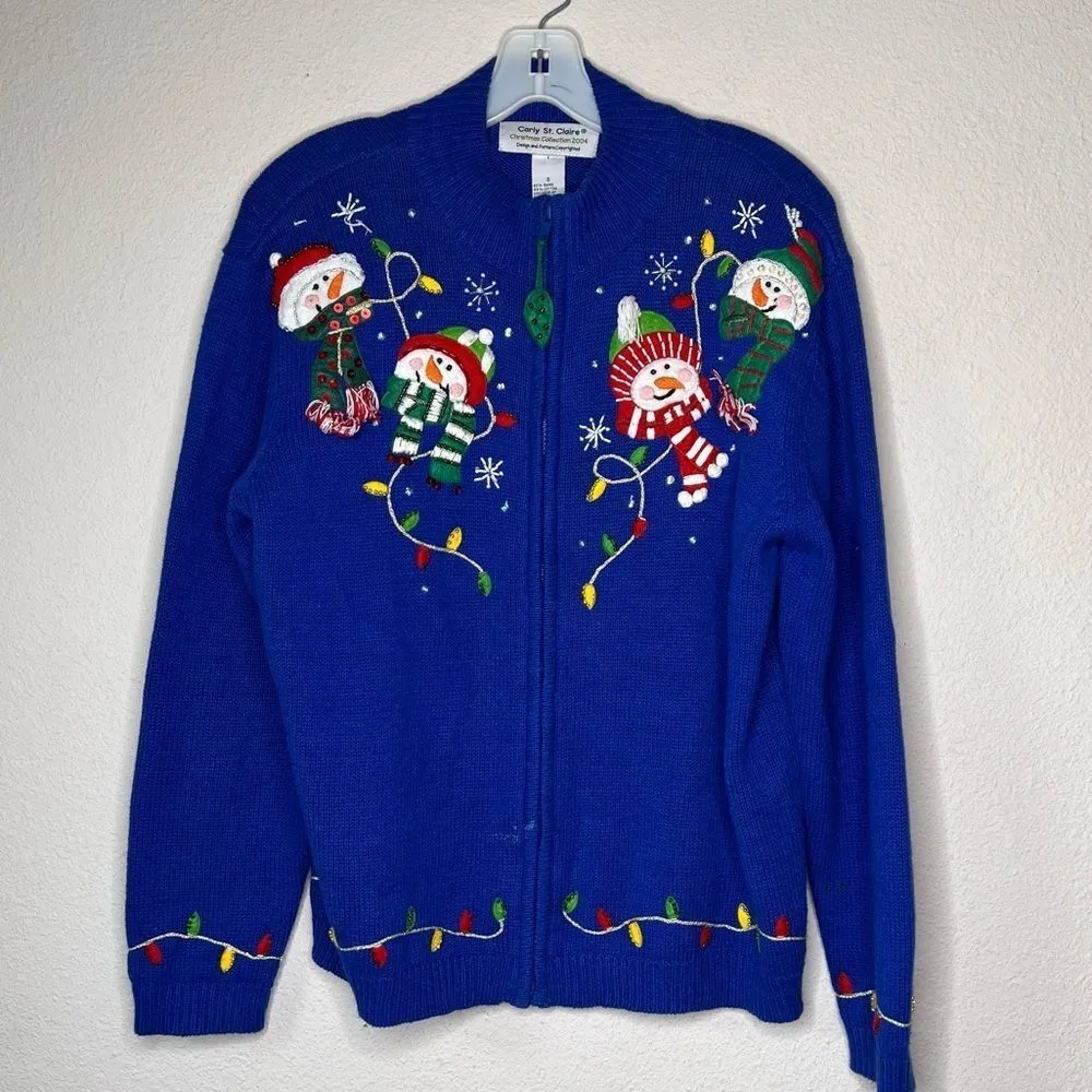 Vintage 2004 Carly St. Claire Christmas Cardigan Sweater - Image 6
