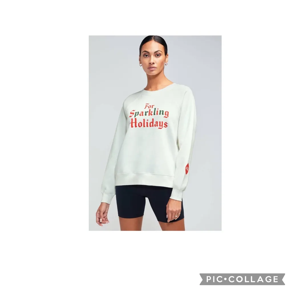 NWT Wildfox Sparkling Holidays Sweatshirt Oversized Small - Image 8