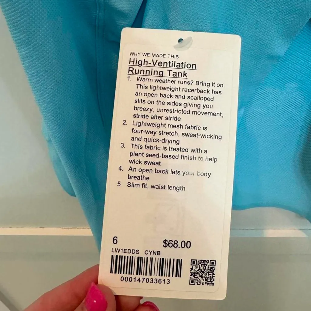 Lululemon High-Ventilation Running Tank Top - Cyan blue - Image 2