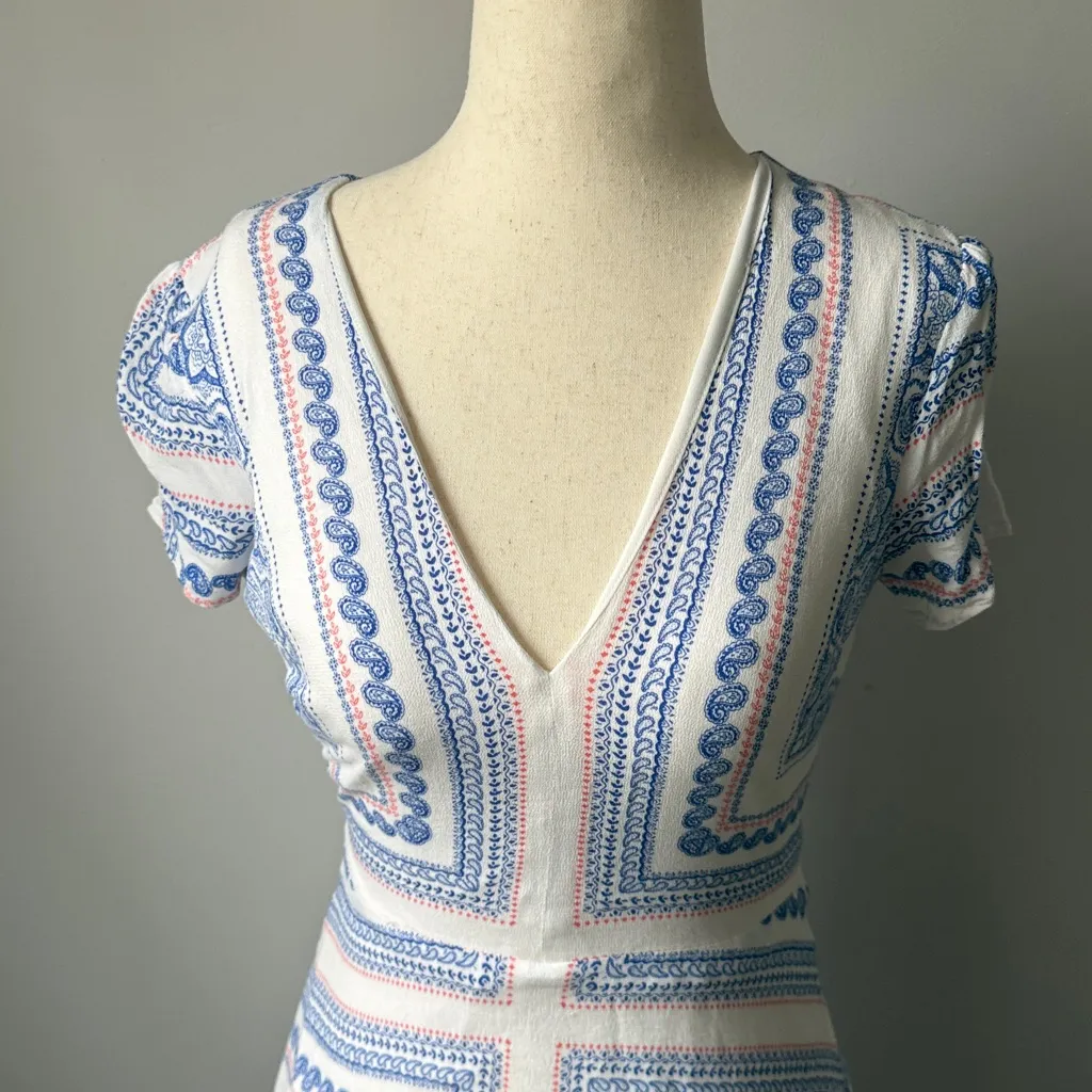 Lovers + Friends Blue and White Mini Dress - Image 2