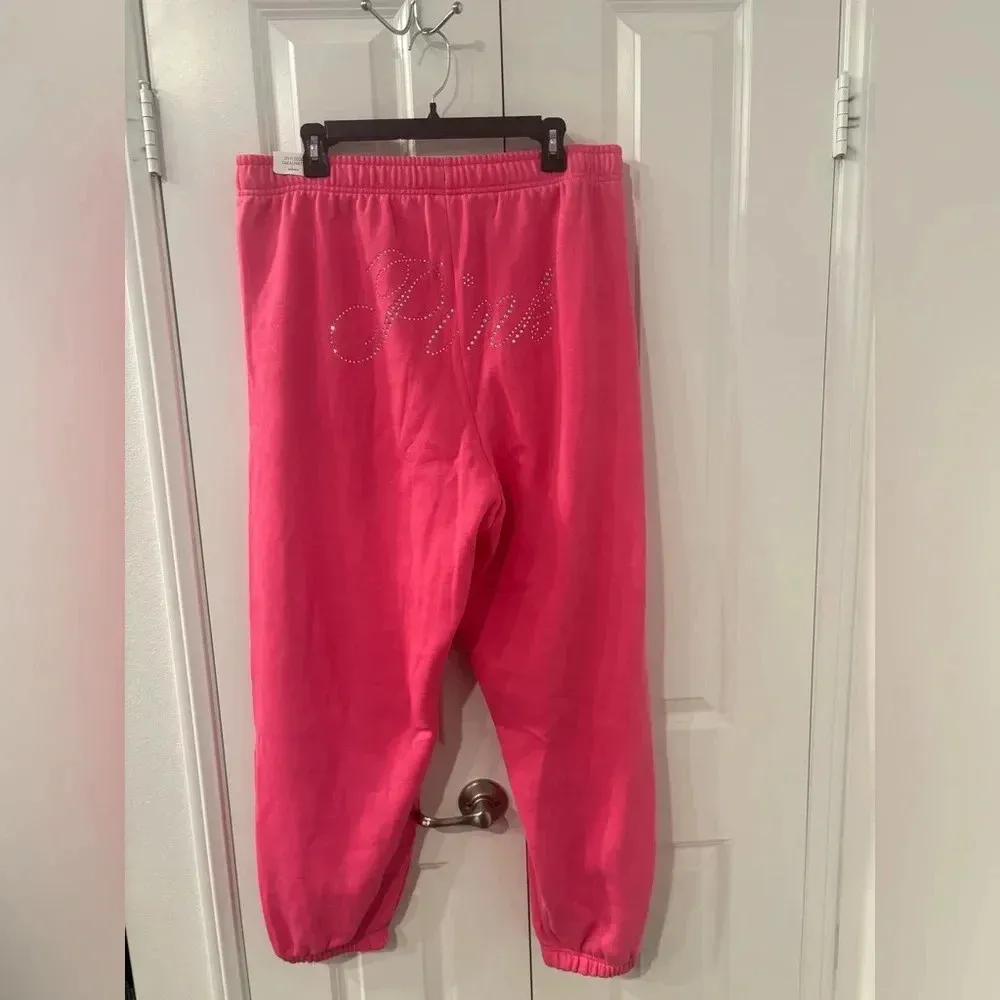 Victoria Secret PINK
IVY FLEECE CAMPUS BLING SWEATPANTS XL NWT - Image 5